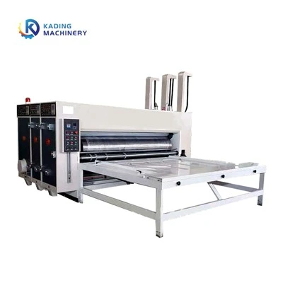 سلسلة حبر مرنة متعددة اللون تغذية Carton Box الطابعة Slotter Die Cutter Machine